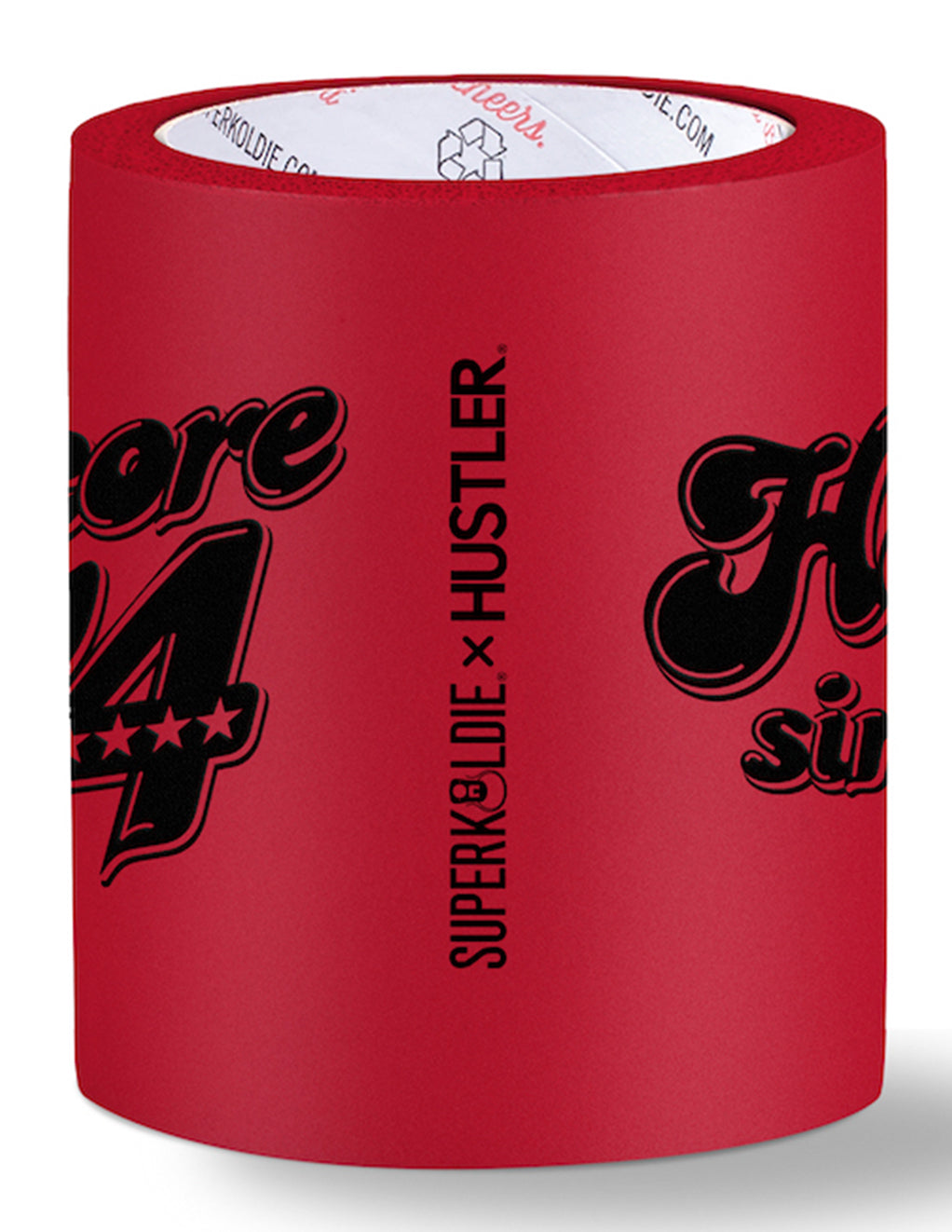 Superkoldie x HUSTLER Hardcore Since 74 Can Cooler- Side Logo