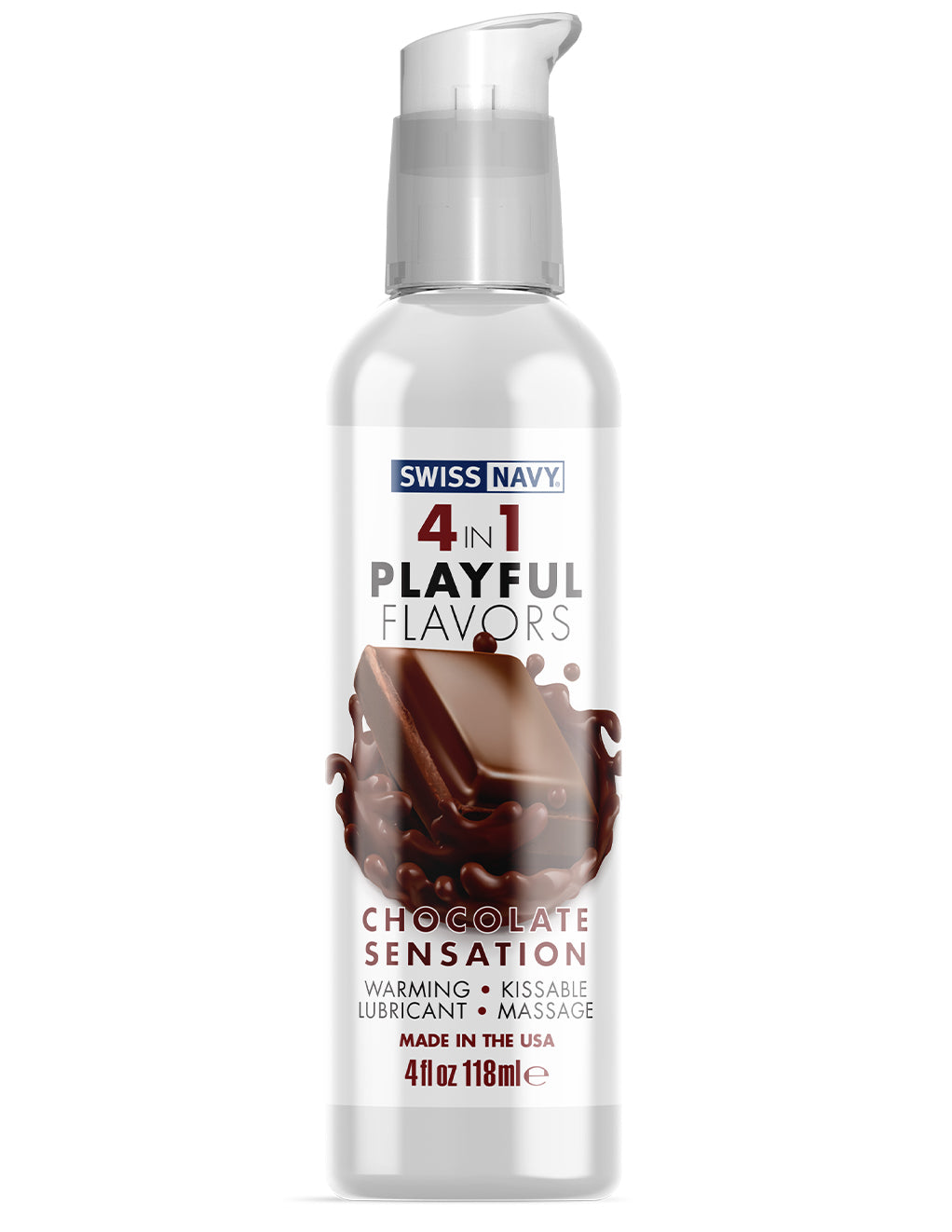 Swiss Navy 4-in-1 Flavored Lube- Chocolate Sensation- Front