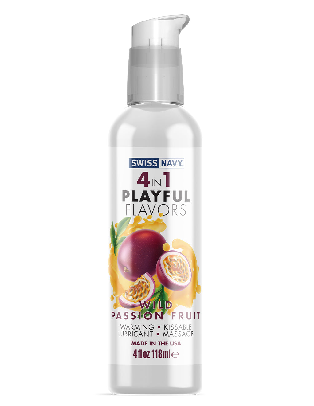 Swiss Navy 4-in-1 Flavored Lube- Wild Passion Fruit- Front