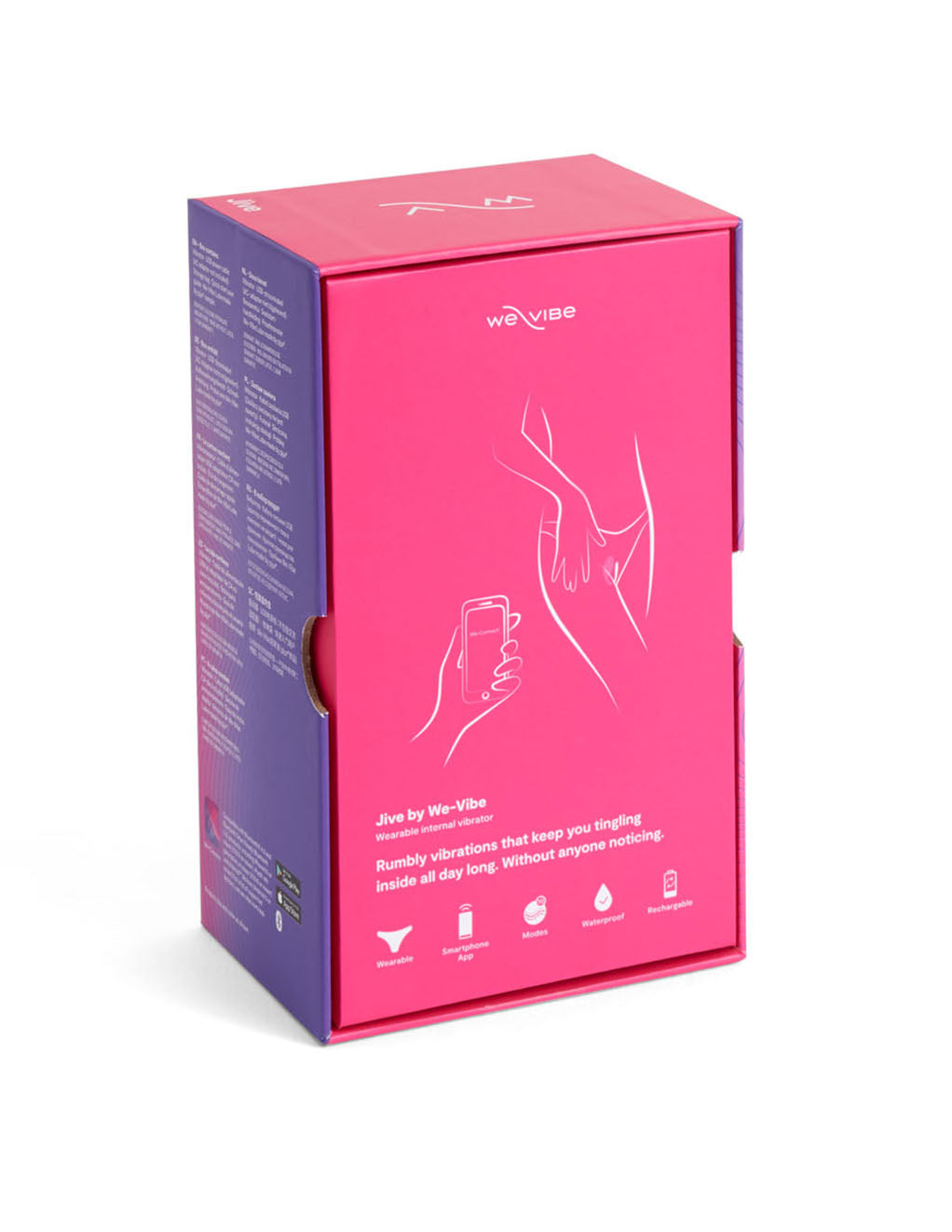 We-Vibe Jive Wearable Bluetooth Vibrator- Pink- Back Package