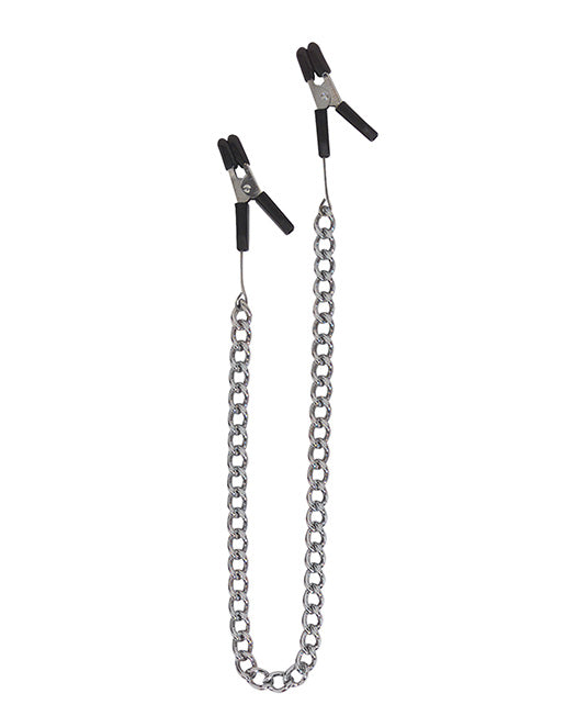 Spartacus Link Chain Endurance Jumper Cable Clamps - Fetish BDSM - Nipple play