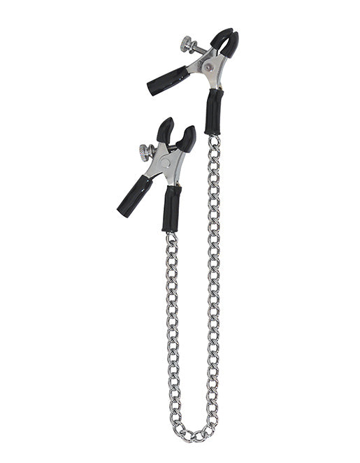 Spartacus Adjustable Link Chain Micro Plier Clamps - Fetish BDSM - Nipple play