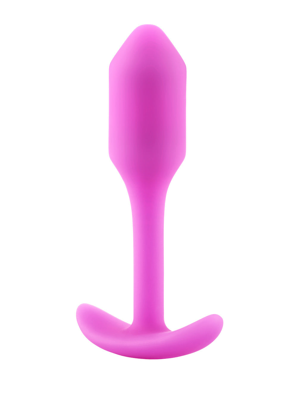 B-Vibe Snug Plug 1- Pink- Side Angle