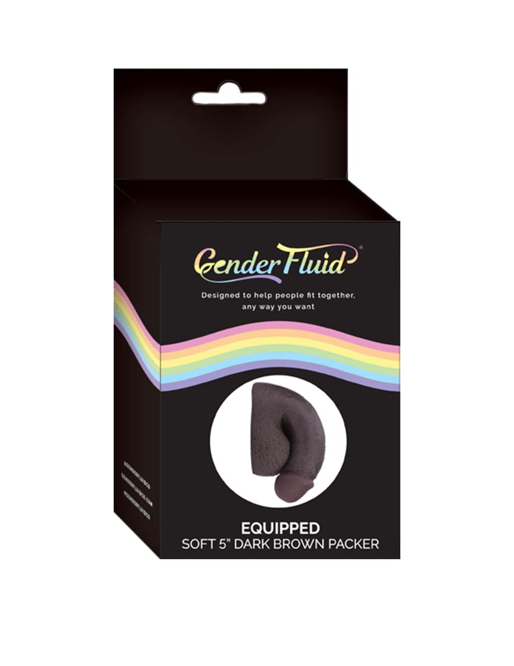 Gender Fluid Equipped Soft Packer 5" - Dark Brown - Box