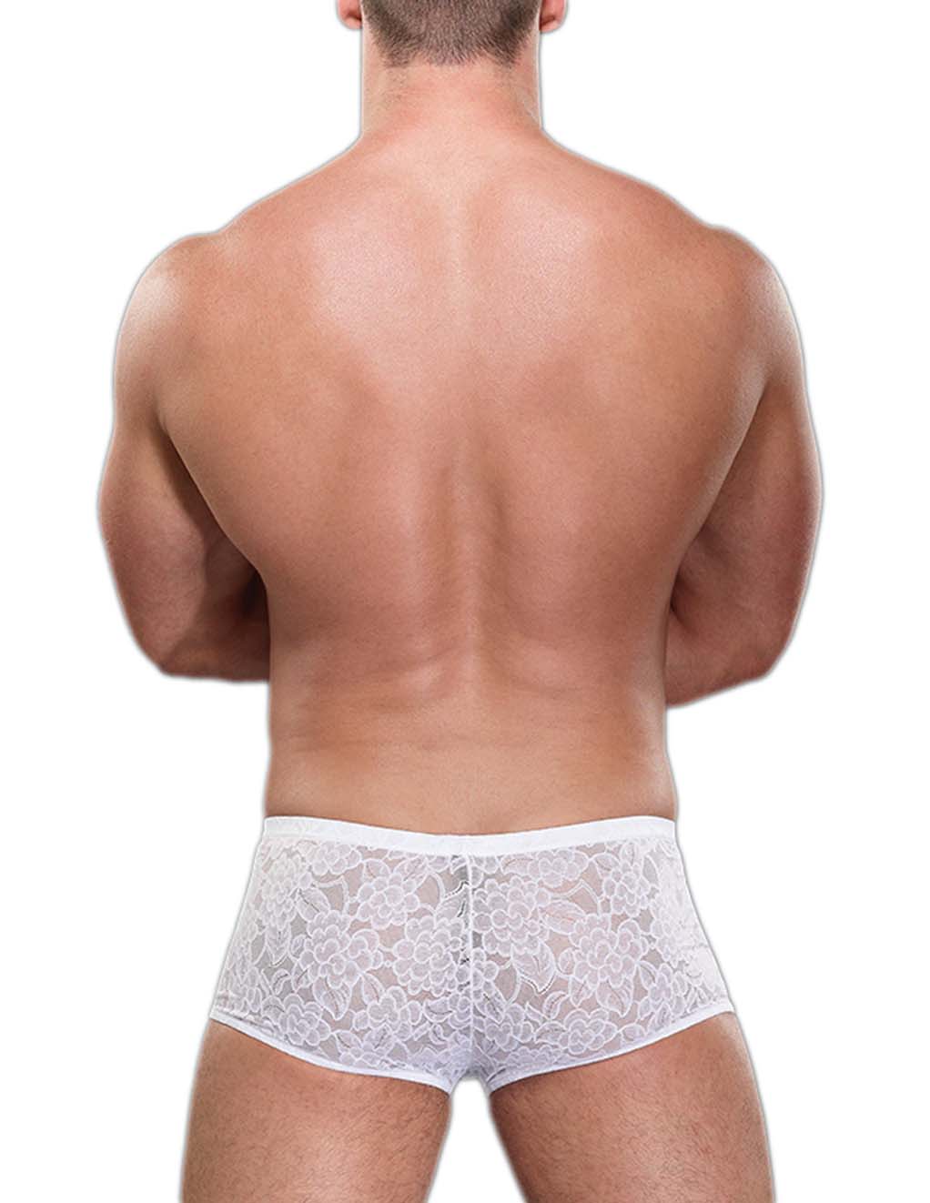Stretch Lace Mini Short- White Back