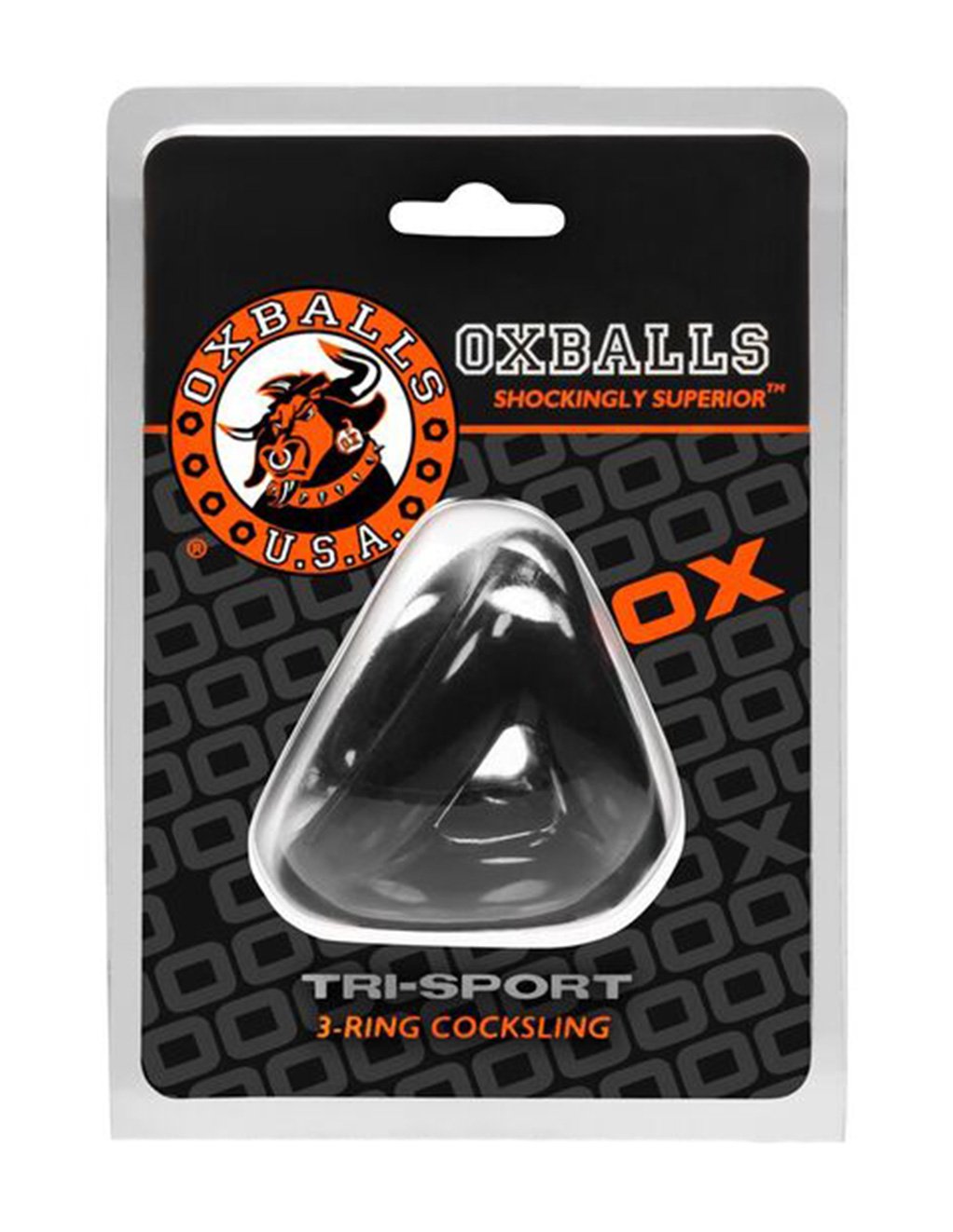Oxballs Tri Sport Cocksling- Black- Front package