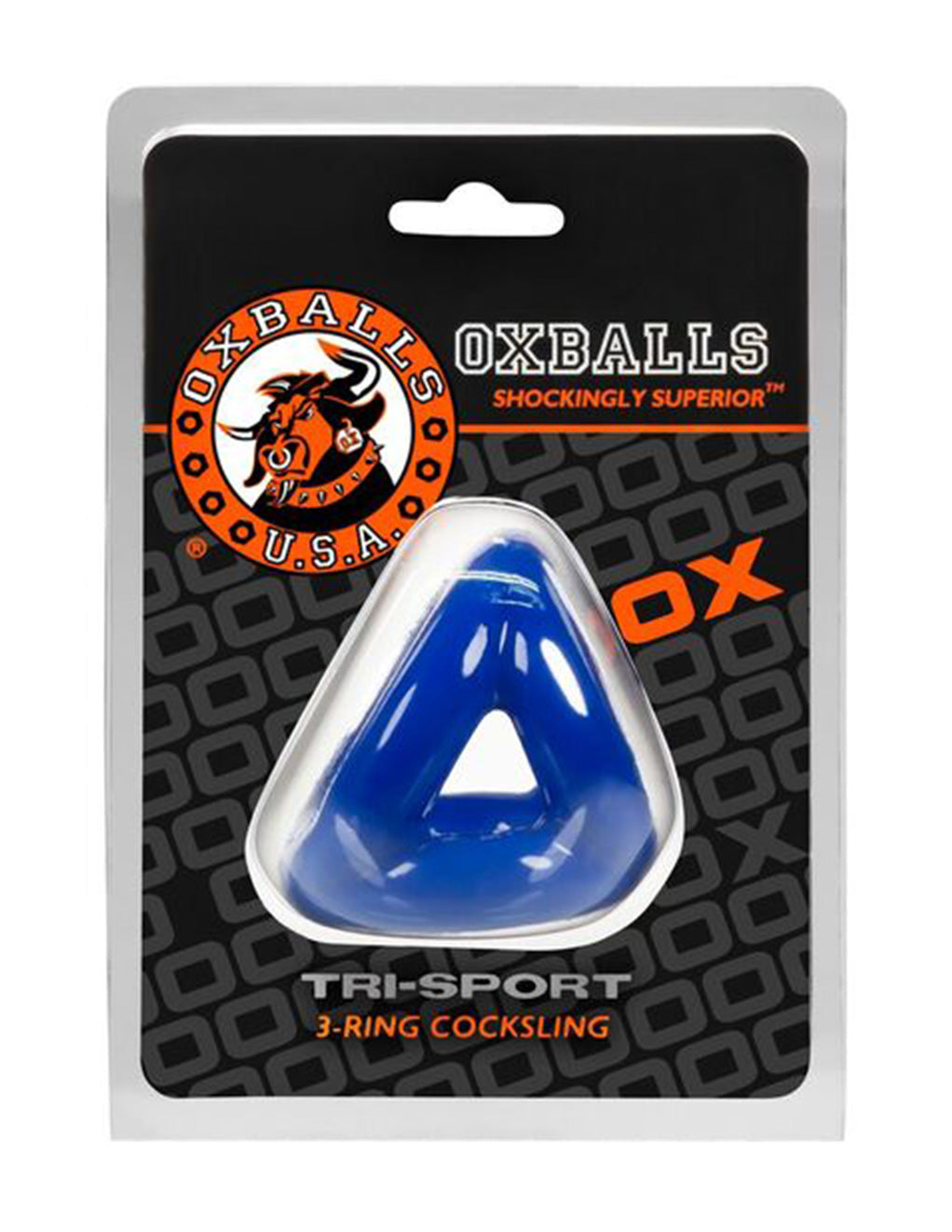 Oxballs Tri Sport Cocksling- Blue- Package