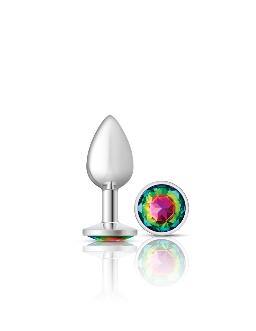 Cheeky Charms Silver Round Rainbow- Small