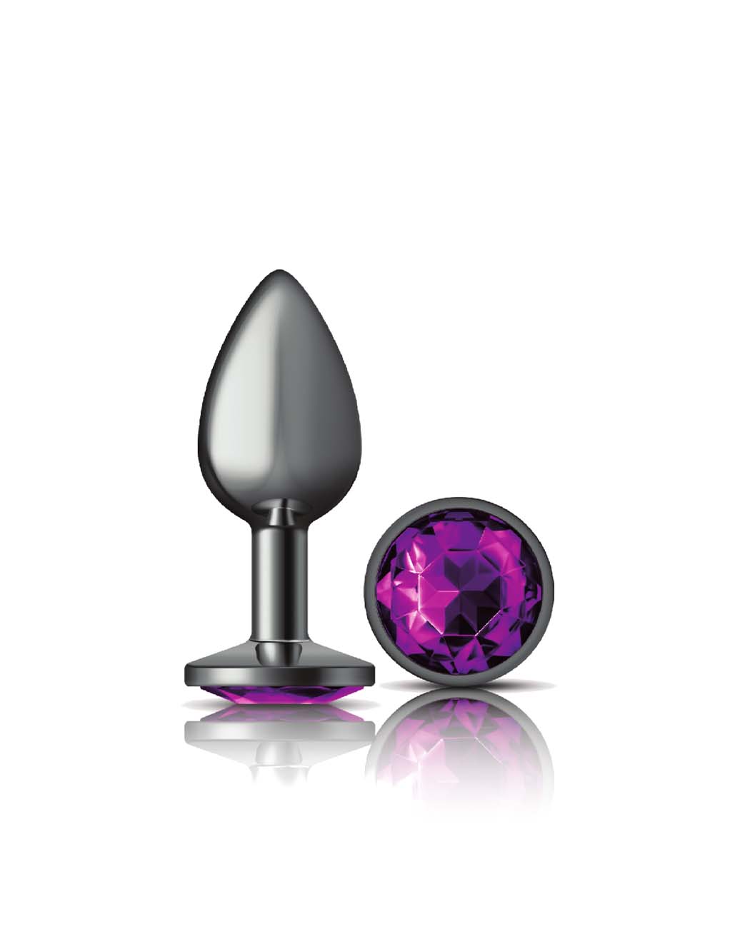 Cheeky Charms Silver Round Deep Purple- Small