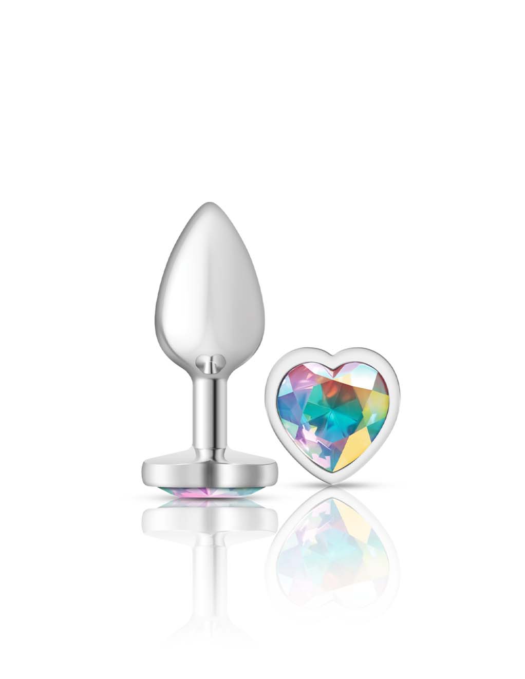 Cheeky Charms Silver Heart Iridescent- Small