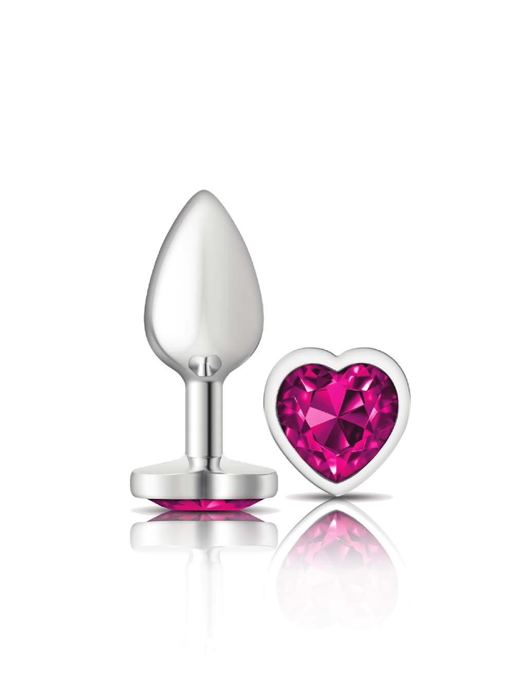 Cheeky Charms Silver Heart Pink- Small