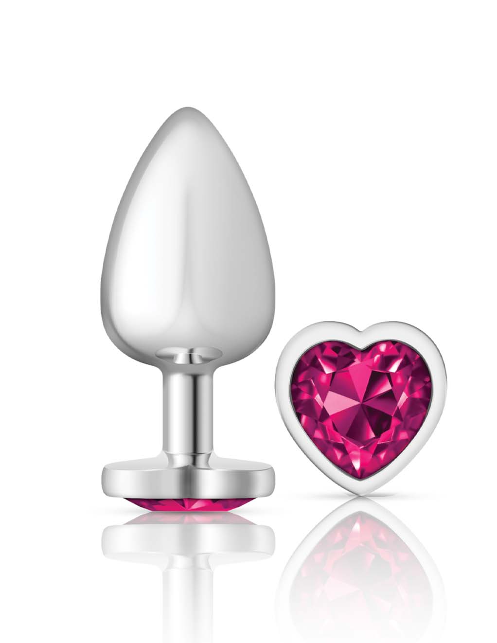 Cheeky Charms Silver Heart Pink- Large