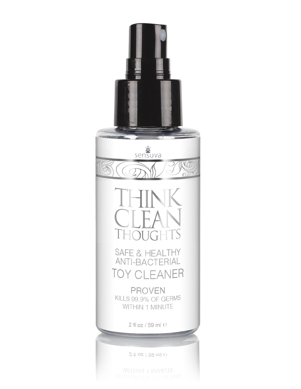 Think Clean Thoughts Antibacterial Toy Cleaner Spray- 2oz- Front