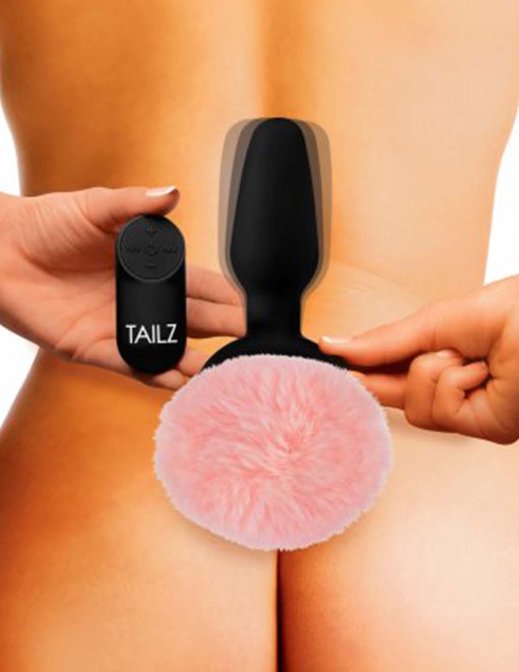 Tailz Vibrating Pink Bunny Tail Plug- Demo