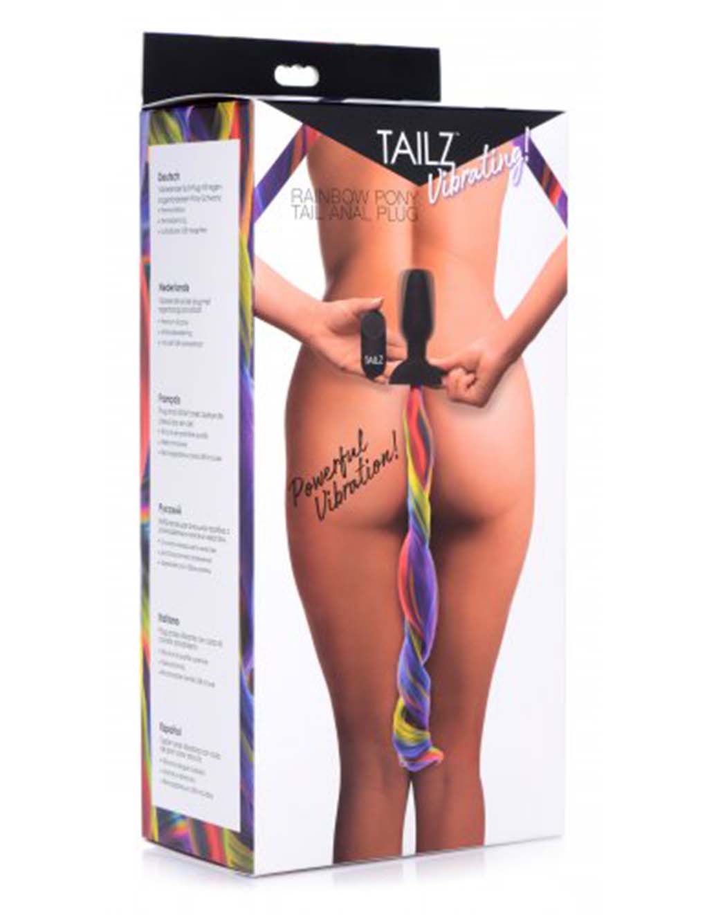 Tailz Vibrating Rainbow Tail Plug- Box