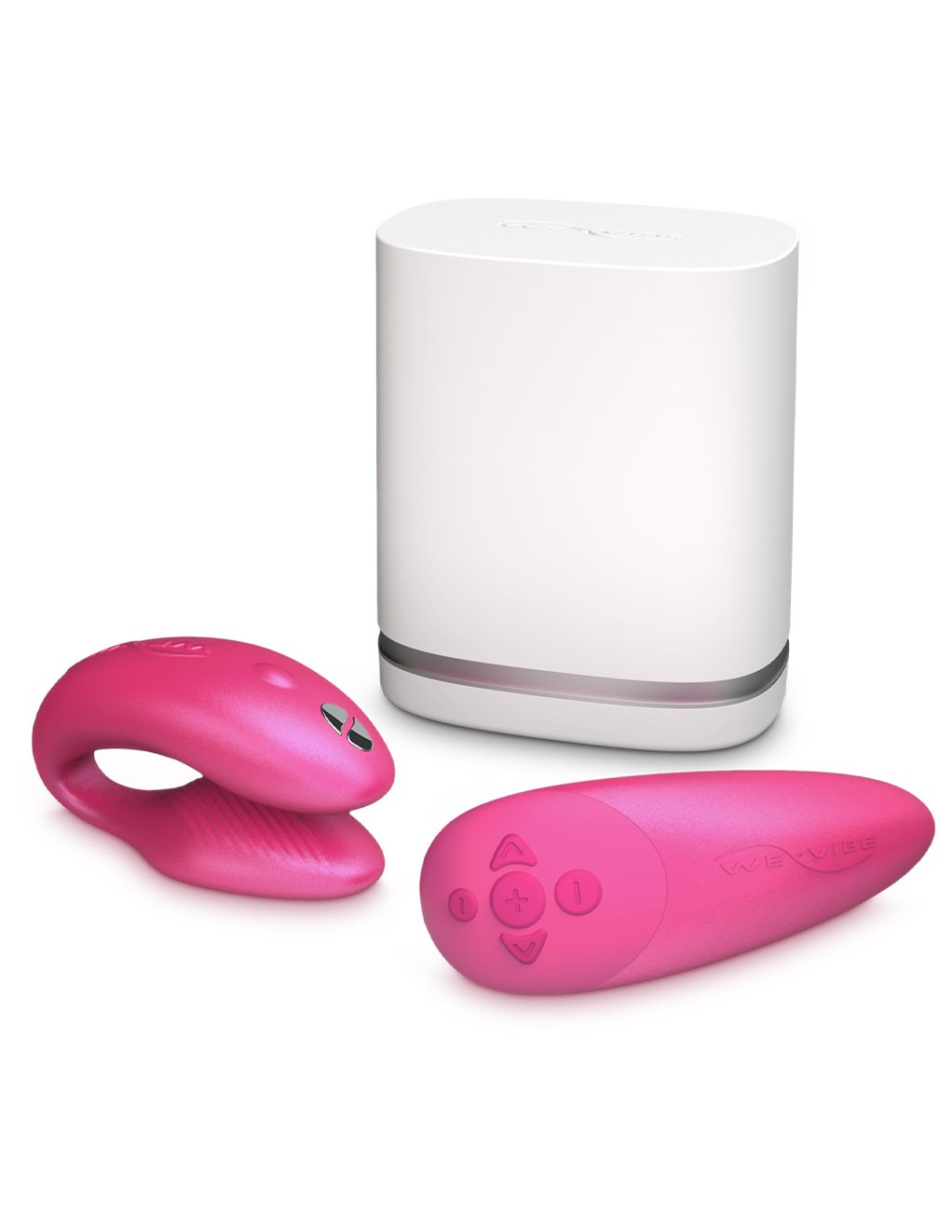 We-Vibe Chorus Adjustable Couples' Vibrator- Pink- Contents