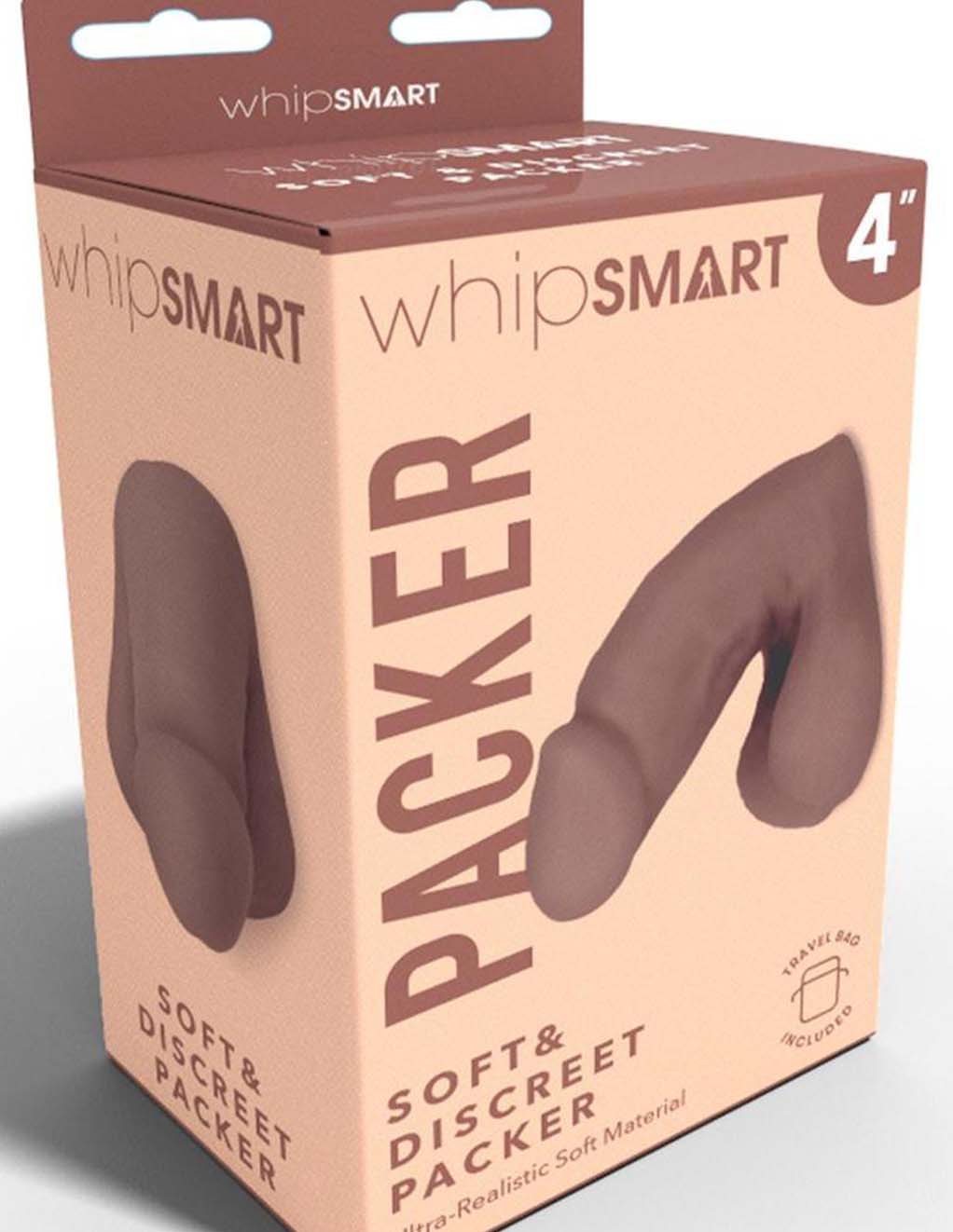 WhipSmart 4" Soft & Discreet Packer- Brown- Box