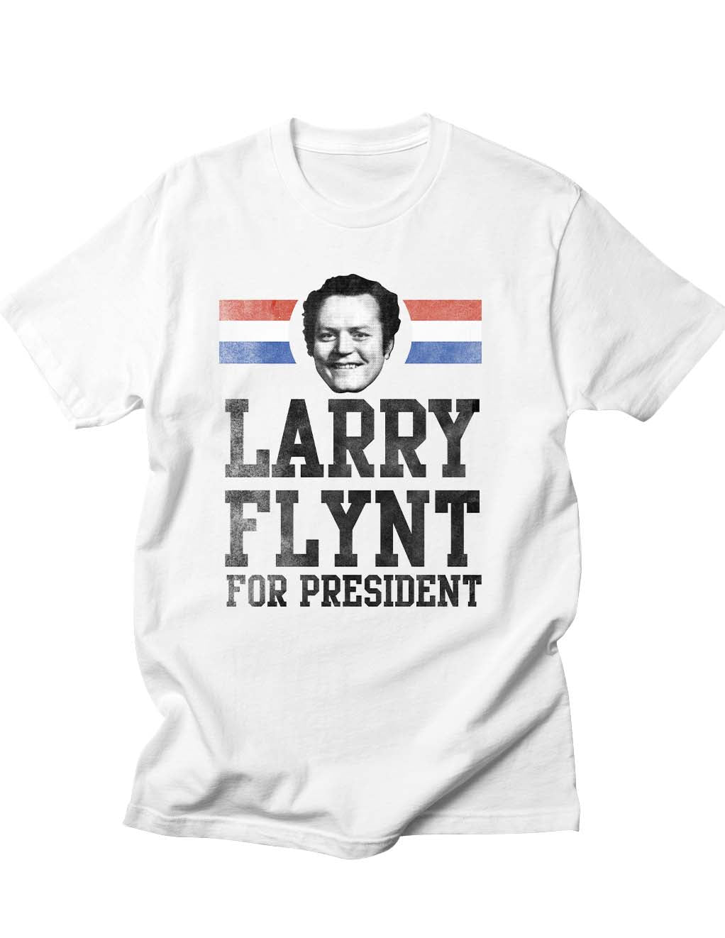 Larry Flynt For President Campaign Tee White- Front