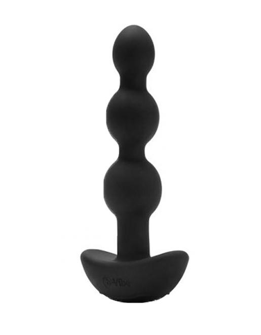 B-Vibe Triplet Vibrating Anal Beads- Black- Side