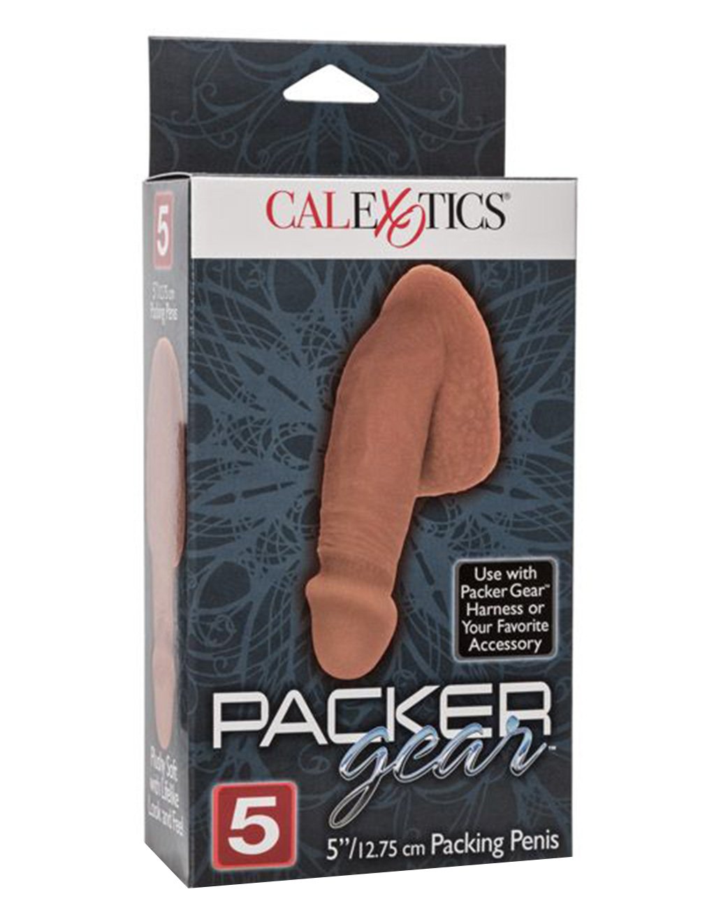 Packer Gear 5 Inch Packing Penis- Brown- Front box