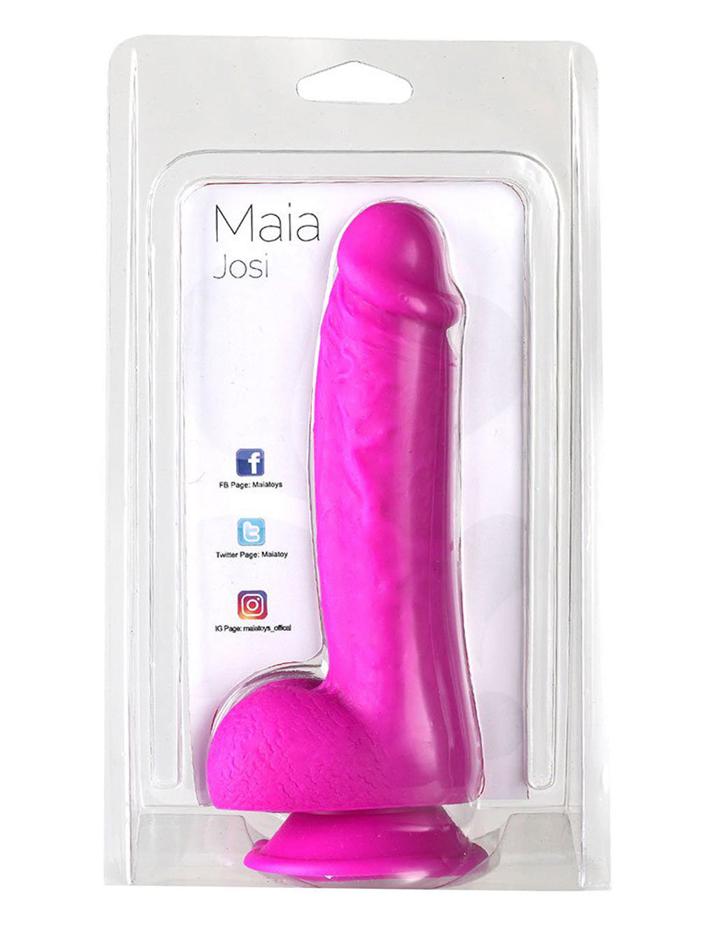 Maia Josi 8 Inch Silicone Realistic Suction Cup Dong