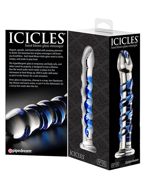 Icicles No 5 Glass Dildo - Novelties - Glass
