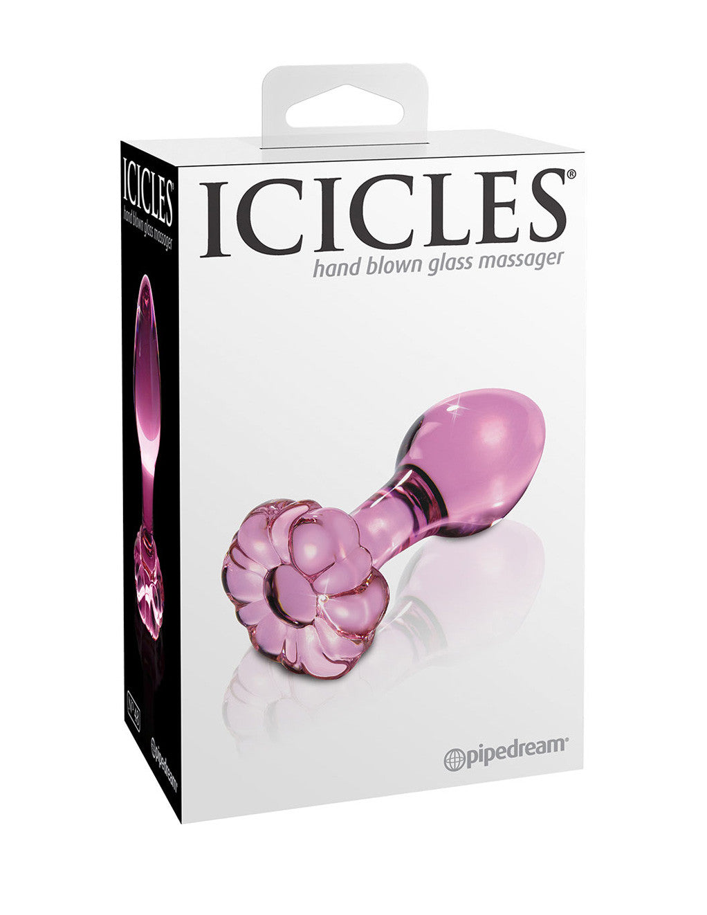 Icicles No 48 3 inch Glass Anal Plug Package