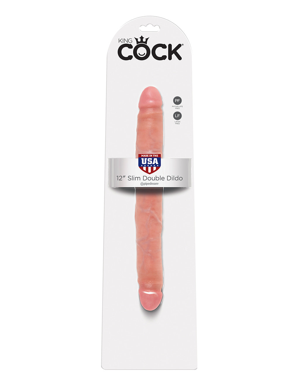 Pipedream King Cock 12 Inch Slim Double Dildo- package