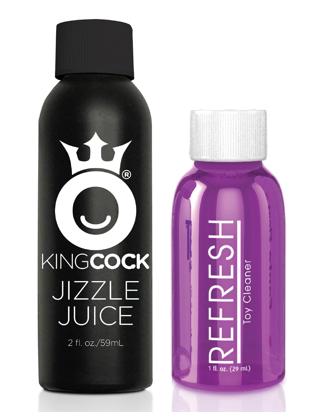 Pipedream King Cock 8 Inch Squirting Cock with Balls- Lube and Cleaner