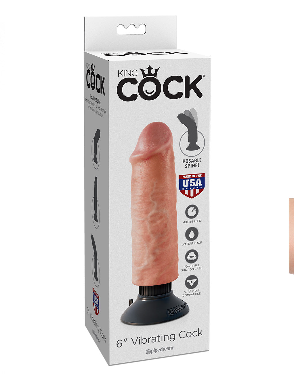 Pipedream King Cock 6 Inch Vibrating Cock