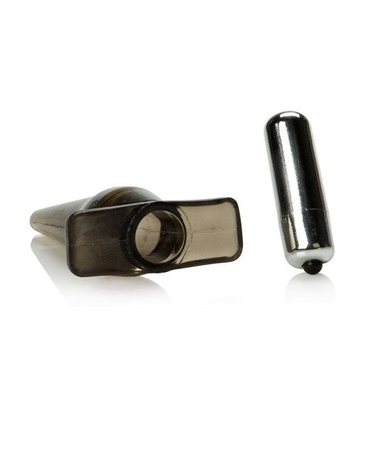 Mini Vibro Tease Vibrating Anal Plug- Charcoal- Bullet