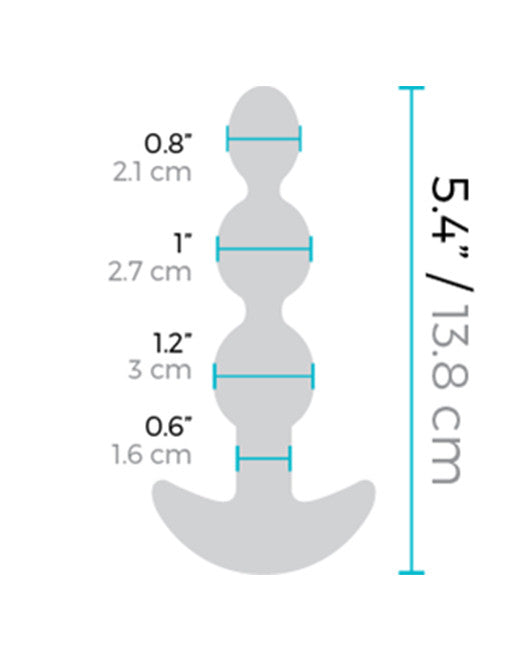 B-Vibe Triplet Vibrating Anal Beads- Sizing